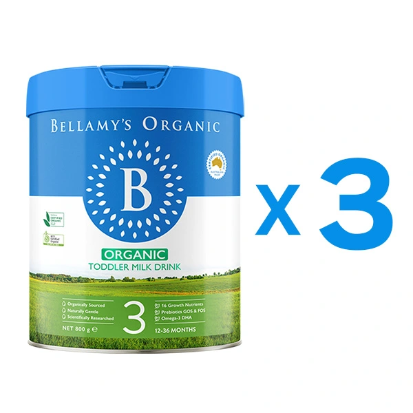 Bellamy's Organic Follow-Up Milk Step 3 (Ages 1-3) Large Can 800g (3)