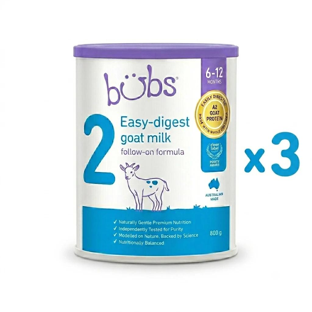 Bubs® Easy- digest Goat Milk Follow-on Formula Stage 2 (x3)