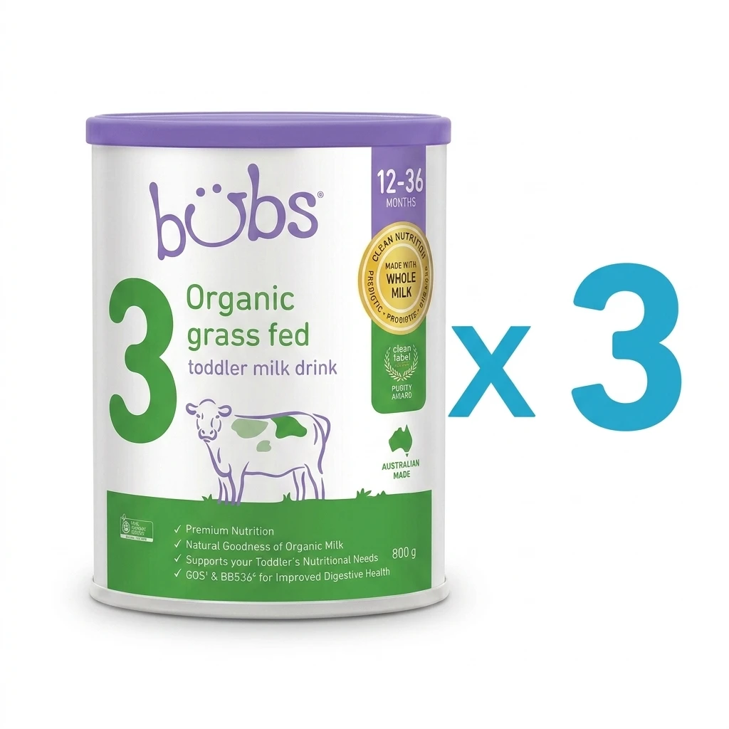Bubs Organic® Grass Fed Follow-on Formula Stage 3 (x3)
