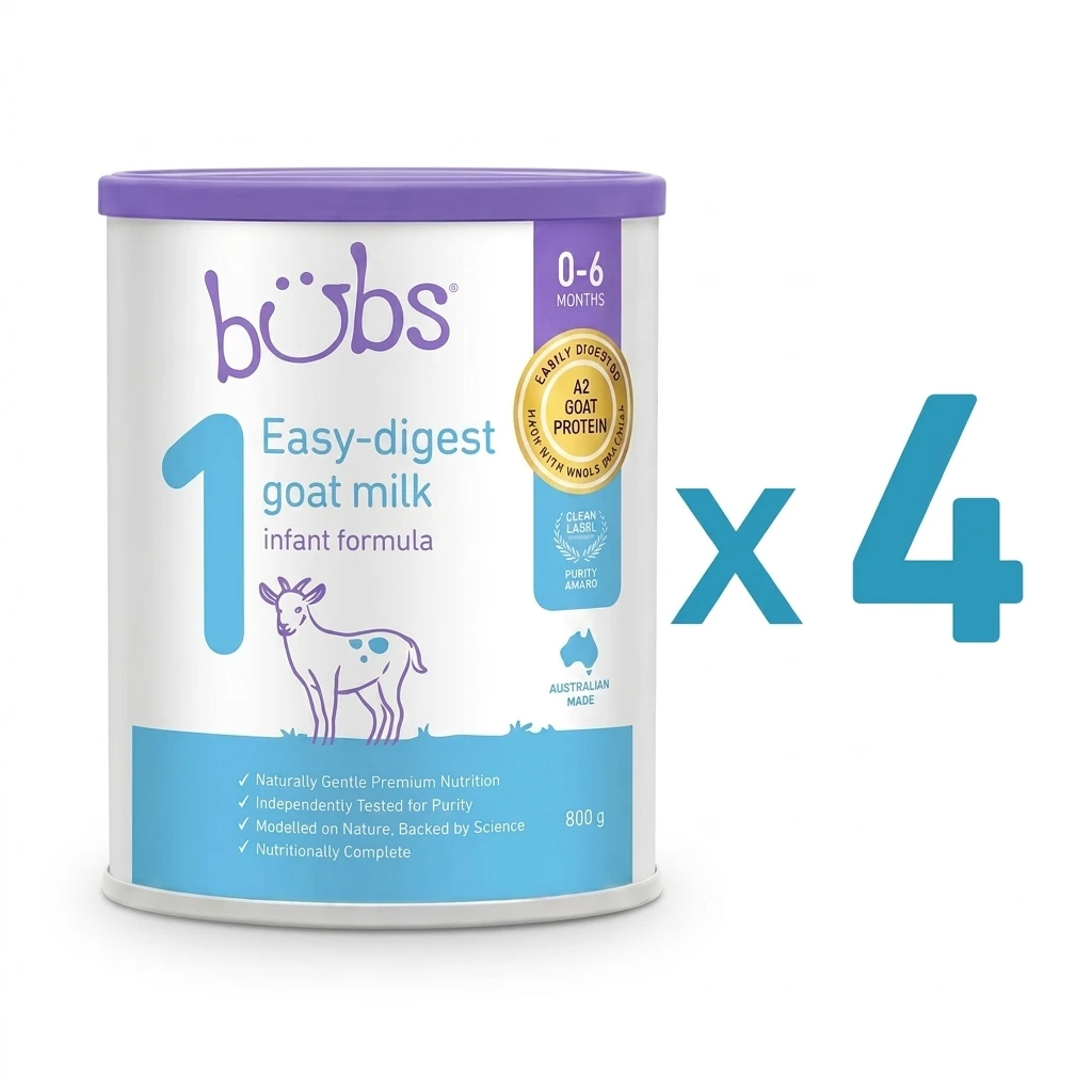 Bubs® Easy-digest Goat Milk Infant Formula Stage 1 (x4)